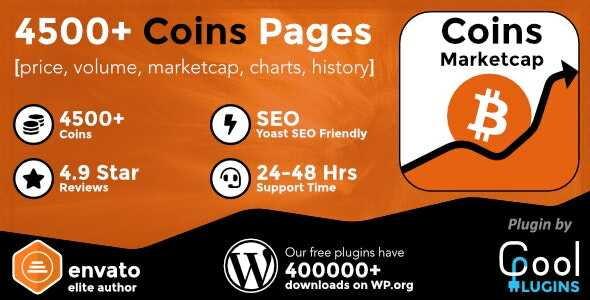 Coins MarketCap v5.7.3 - WordPress Cryptocurrency Plugin Coins MarketCap v5.7.3 - WordPress Cryptocurrency Plugin