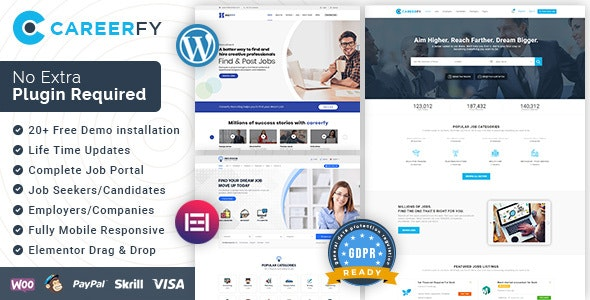 Careerfy v10.2.5 - Job Board WordPress Theme Careerfy v10.2.5 - Job Board WordPress Theme