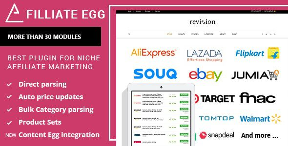 Affiliate Egg v10.11.0 - Niche Affiliate Marketing Wordpress Plugin 