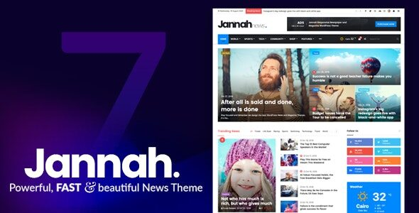 Jannah v7.6.3 - Newspaper Magazine News BuddyPress AMP 