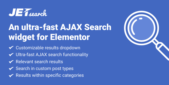 JetSearch v3.5.16 - AJAX Search widget for Elementor 