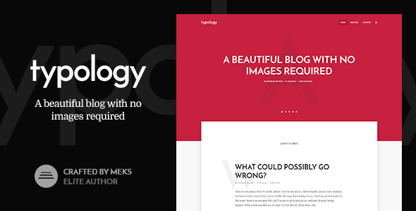 Typology v1.7.7 - Text Based Minimal WordPress Blog Theme