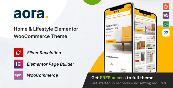 Aora v1.3.16 - Home & Lifestyle Elementor WooCommerce Theme 