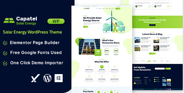 Capatel v1.0 – Solar Energy WordPress Theme 